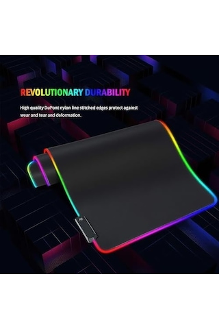 Rgb Led Gaming Mouse Pad 80x30 Xxl - 13 Renk Mod, Gaming Mousepad Işıklı, Oyuncu Büyük Keyboard Mouse Pad Kaymaz Usb Plug&play