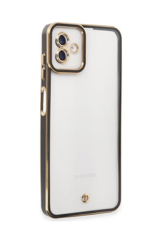 Samsung Galaxy A04 Kılıf Liva Lens Silikon - Siyah