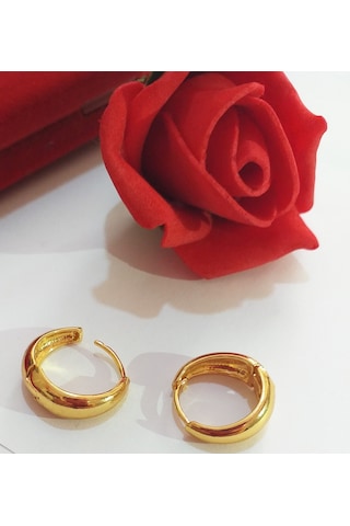 Imitasyonaltın Halka Küpe Altın Kaplama N11.38045 Altın