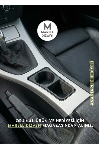 Bmw E90 E91 E92 E93 Uyumlu Orta Konsol Bardaklık - Siyah 1