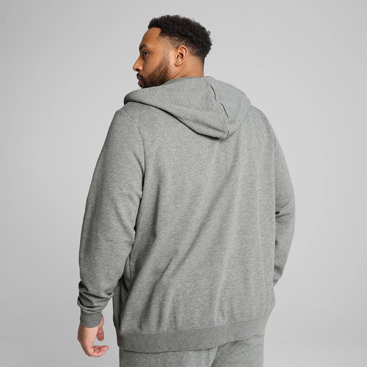 Puma Essentials Erkek Gri Kapüşonlu Ceket Gri