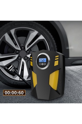 Dinosaurs Dijital Lastik Şişirme 12v Dc Taşınabilir Hava Kompresörü Pompası