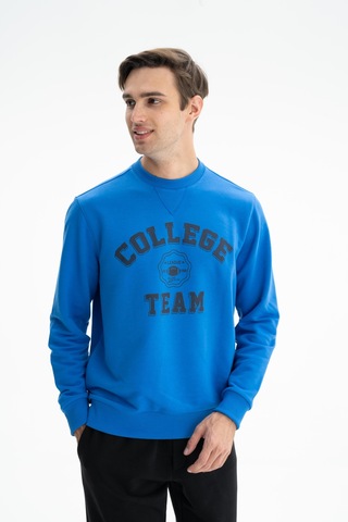 AR-MA Arma Erkek Yazı Baskılı Regular Fit Şardonsuz 3 İplik Bisiklet Yaka Sweatshirt 001