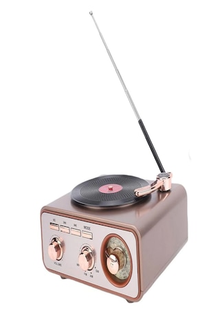 Hoparlör Radyo Plak Çalar Görünümlü Md-1217bt Bluetooth Nostaljik Tasarım Usb, Tf, Aux, Fm/am/sw