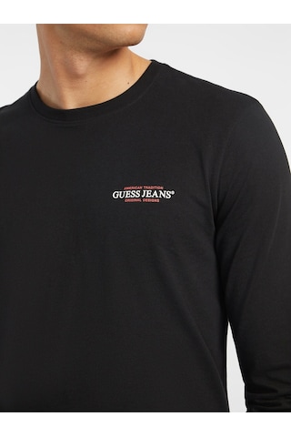 Jeans Siyah Erkek T-shirt M4yı54k8hm0jblk Gj Ls Cn Slım Amerı Siyah
