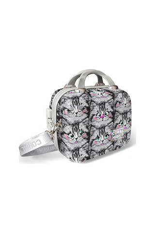 Coral High Kedi Desenli Omuz Askılı Pc Makyaj Çantası 16899