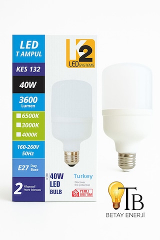 K2 Led T Ampul 40w 3600 Lümen 1