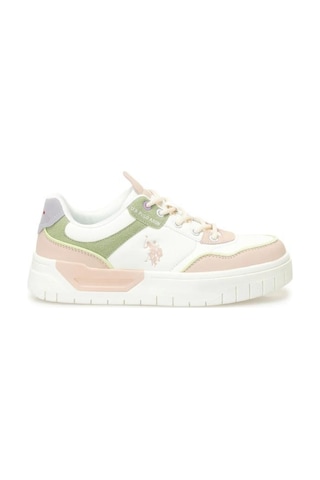 U.s. Polo Assn. Candy 5fx 101946942 Kadın Sneaker Ayakkabı Bej Beyaz Yeşil 36-40 Bej