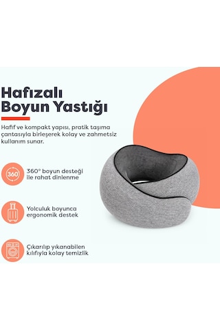 Visco Planet Ortopedik Spiral Seyahat Boyun Yastığı%100 Visco Çok Renkli