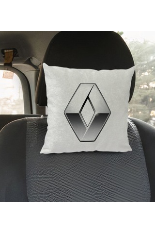 Bk Gift Renault Tasarımlı Kare Araç Koltuk Yastığı-1