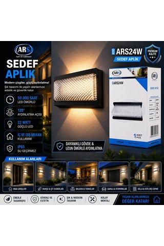 Ars-348953 Ip66 22w Sedef Led Aplik Duvar Lambası - 50.000 Saat Led Ömrü Diğer