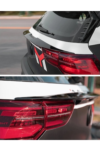 Volkswagen Golf 8 Uyumlu Middle Spoiler İthal Piano Black Spoiler