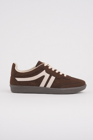 Muggo Garcia Garantili Unisex Ortopedik Günlük Bağcıklı Yürüyüş Koşu Sneaker Spor Ayakkabı Kahverengi