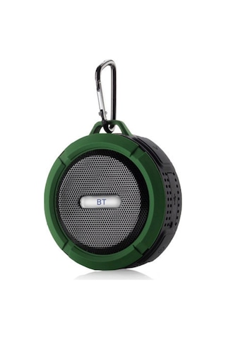 Jeemson Yeşil Mini Taşınabilir Bluetooth Hoparlör - Su Geçirmez, Toz Koruyucu, Süspansiyon Çubuğu İle Dış Etkinlikler İçin, Tf Kart Desteği Ve Derin Taban