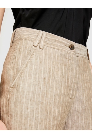 Sisley Keten Paçaları Dikişsiz Düz Paça Çizgisiz Pantolon Kadın Siyah Mix Pantolon - 324p4nthlf055