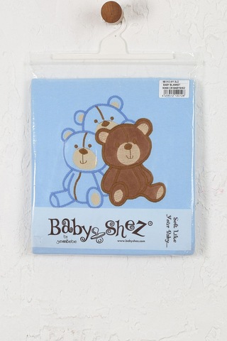 %100 Pamuklu Yenidoğan Çift Katlı Penye Bebek Battaniyesi Sb 512 Mavi