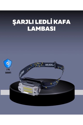 Usb Şarjlı Mini Led Kafa Feneri 50m Odak 150m Geniş Aydınlatm Çok Renkli