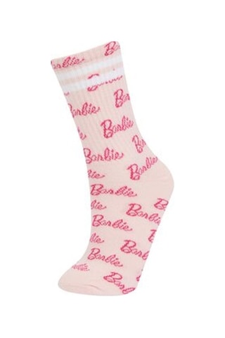 Defacto Kız Çocuk Barbie 2li Pamuklu Uzun Çorap D1728a8nskr1 Çok Renkli