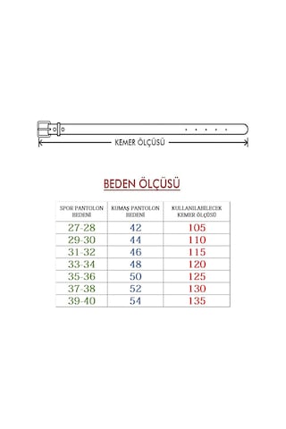 Karalı Erkek Kemer Kot Ve Kanvasa Uygun Kahve Rengi 4214-2-115 Cm 001