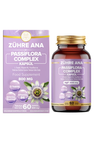 L-teanin, Vitamin B6, Passiflora Ve Valerian Ekstresi İçeren Takviye Edici Gıda