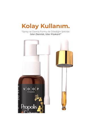 Voop Propolis + C Vitamini Sprey-Damla 20 ML
