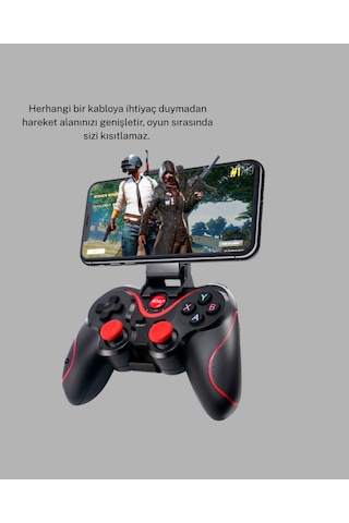 Kablosuz Bluetooth Oyun Kolu Mobil Tv Pc Uyumlu Semeglbl - 88 Ergonomik Tasarım