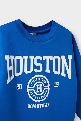 Defacto Erkek Bebek Bisiklet Yaka Baskılı İçi Yumuşak Tüylü Sweatshirt E9238a525aube142 Mavi