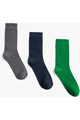 Koton 3'lü Soket Çorap Seti Gri 3wam80308aa 3WAM80308AA031 Gri