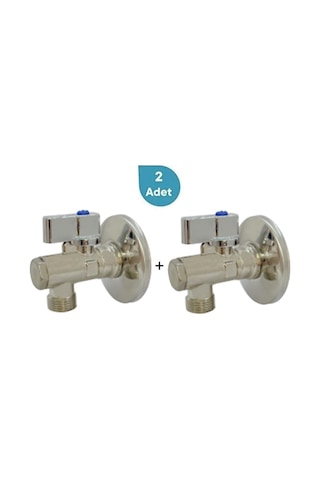 Eca 1/2" Filtreli Ara Musluk Krom Volanlı - 2 Adet Rozet Dahil 602111048-2