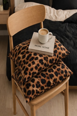More Home %100 Pamuklu 5d Kapaklı Yastık Kılıfı 2 Adet 50 X 70 Cm -leopar Postu Çok Renkli