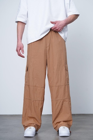 Kahverengi Paraşüt Kargo Bdg Ayarlanabilir Paça Baggy Pantolon Kahverengi