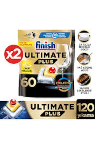 Şeylişeyler - Finish Ultimate Plus Bulaşık Makinesi Tableti 60'lı 2 Paket