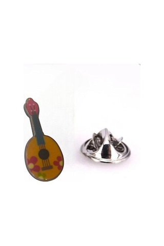 Herşey Nota Mandolin Yaka İğnesi Rozet Çok Renkli