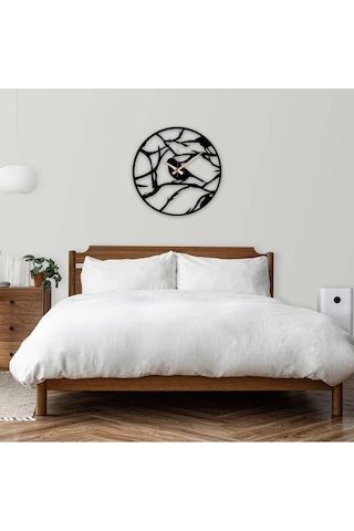 Kuş Metal Duvar Saati 5019