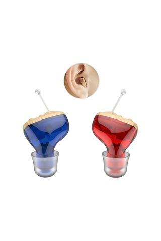 Hongboboutique Sound Amplifier İnvisible Hearing Aid Price Battery A10 Red And Blue - A Pair 01
