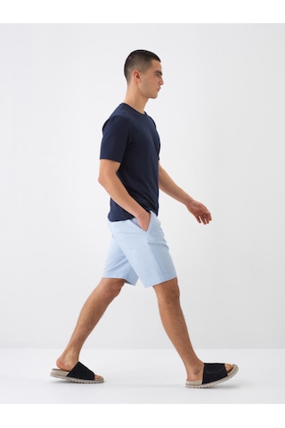 Xint Lacivert Pamuk Dokulu Slim Fit Tişört 502206