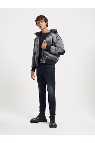 Regular Fit Erkek Mont Gri