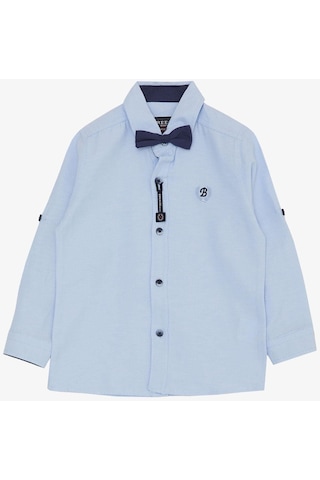Breeze Erkek Çocuk Gömlek Papyonlu 3-7 Yaş, Açık Mavi Açık Mavi
