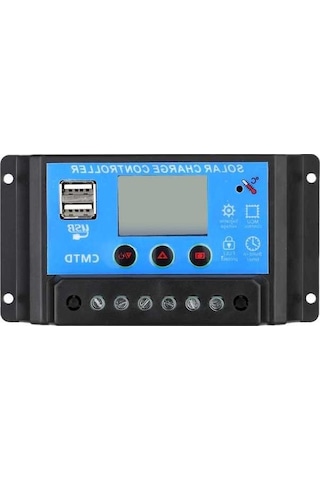 Trendooze 20a Akıllı Güneş Şarj Kontrol, Lcd Ekran, Usb, 12v/24v Otomatik Regülatör, Güvenli Yük Koruma