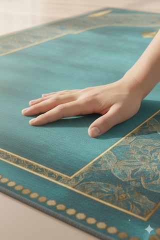 Seccade Diz Ağrıtmayan Yumuşak Halı Seccade Ve Namazlık Turkuaz Turkuaz