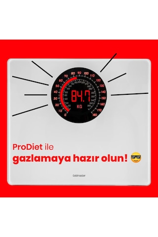 Goldmaster Prodiet Geniş Ekranlı Dijital Ses Özellikli Tartı Baskül
