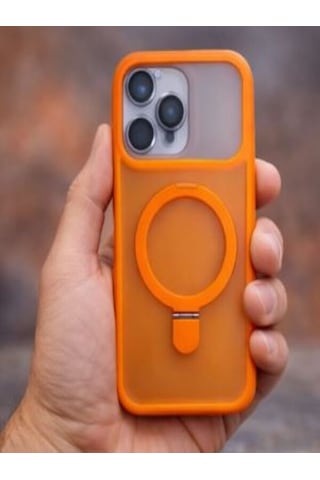 Mmc Trend Apple Uyumlu iPhone 16 Pro Max Lensli Telefon Kılıfı Turuncu
