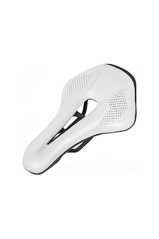 Jeemson Beyaz Bisiklet Pelleti: Ultra Hafif, Havalandırmalı, Şok Emici, Dayanıklı Pu Malzeme, Dağ Ve Yol Bisikletleri İçin Konforlu Sırt Desteği Beyaz