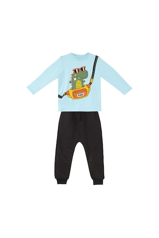 Denokids Dino Erkek Çocuk T-shirt Eşofman Altı Takım Çok Renkli