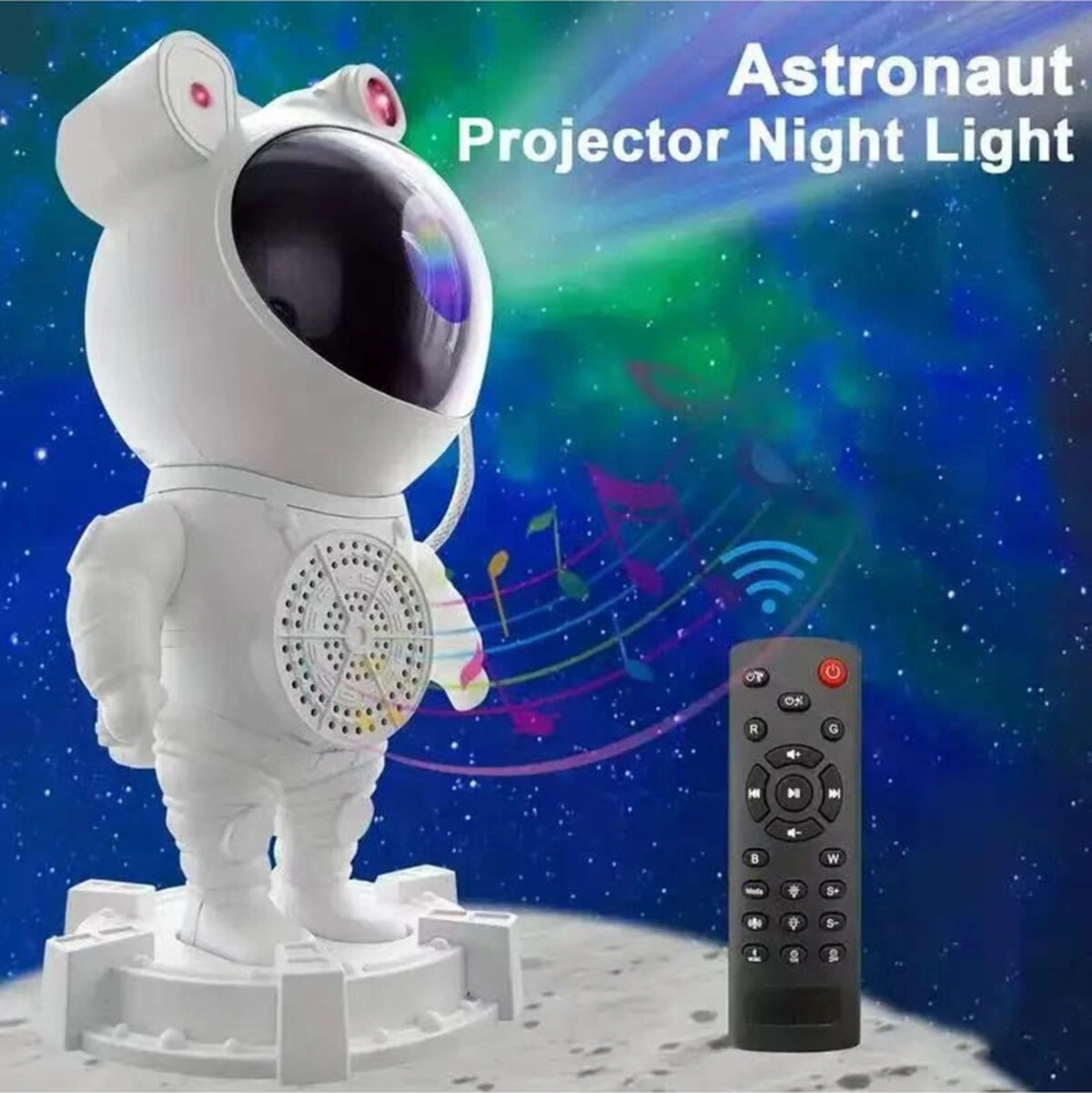Astronot Gece Lambası Yıldızlı Projeksiyon Cihazı Za-2025 Tavan Aydınlatma Masa Ev Çocuk Oda Beyaz