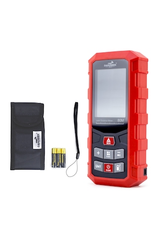Dawreek Mesafe Ölçer H01 Red 80 Metre Dijital El Tipi Mesafe Ölçüm Cihazı