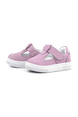 Rakerplus Bheem Hakiki Deri Pudra Cırtlı Bebek Sneaker Sandalet Pudra