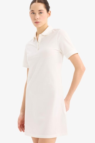 Defacto Polo Yaka Pike Kısa Kollu Mini Elbise D8273ax25spwt32 Beyaz-wt32