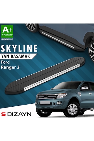 S-dizayn Ford Ranger 2 Skyline Krom Yan Basamak 193 Cm 2006-2013 A+ Kalite