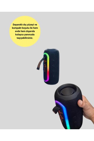 Renkli Led Işıklı Kablosuz Hoparlör Ip67 Sertifikalı Yeni Nesil